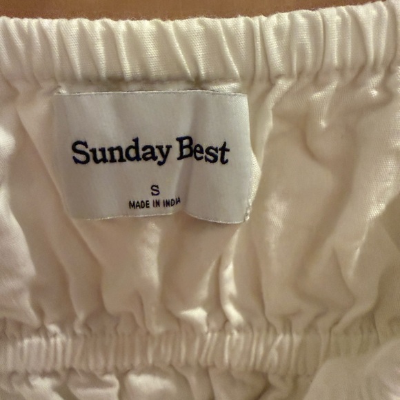 Sunday Best by Aritzia Martine Poplin dress in white. Small - Picture 3 of 9